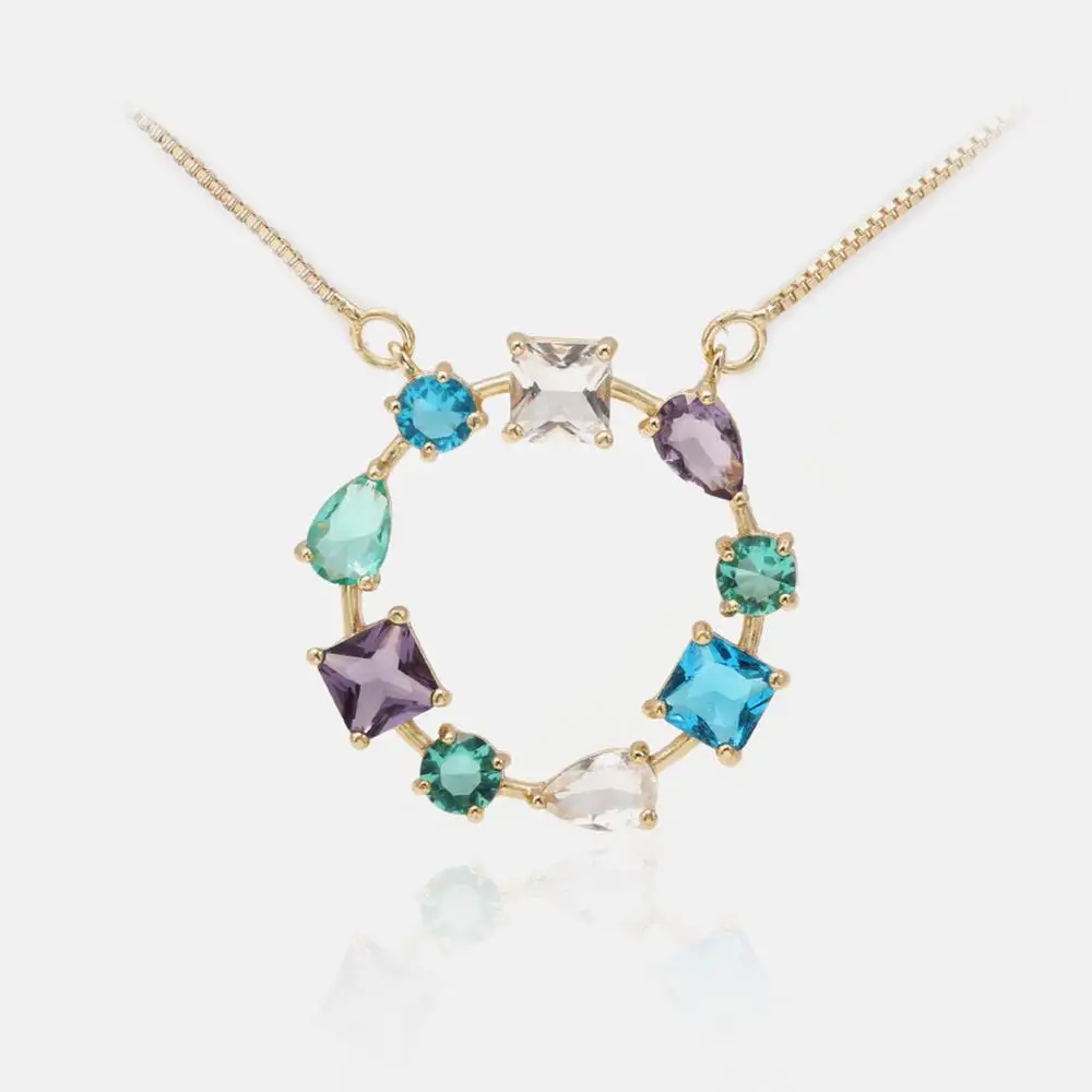 E ювелирные изделия латунные Геометрические Цвета Стразы дизайнерская цепочка