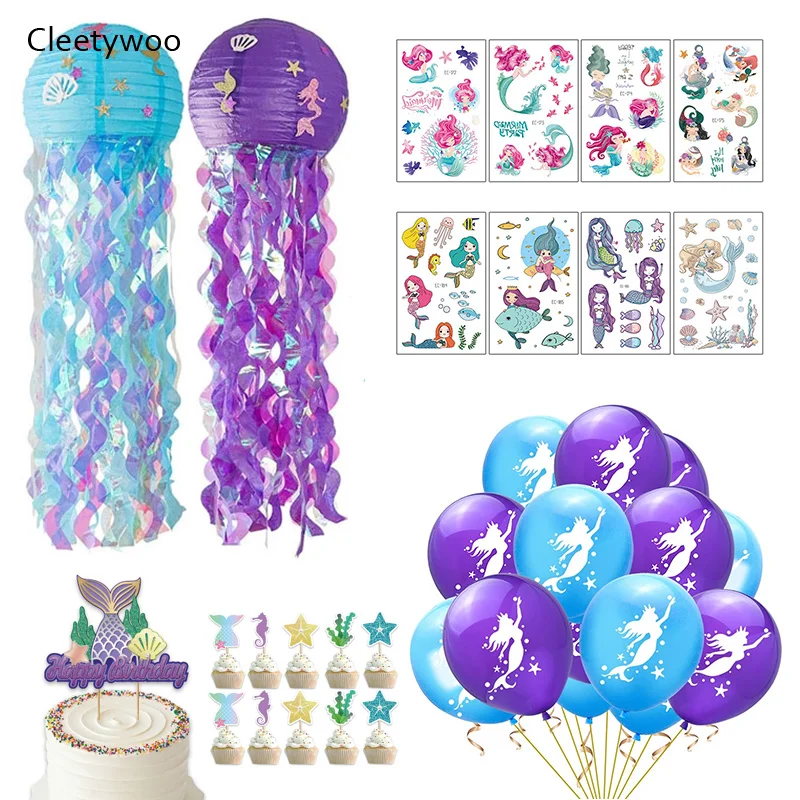 Русалки вечерние украшения с рисунком маленькая русалочка шары подвесные Медузы