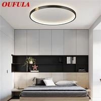 oufula round ceiling light modern simple thin lamp fixtures led home for living dining room