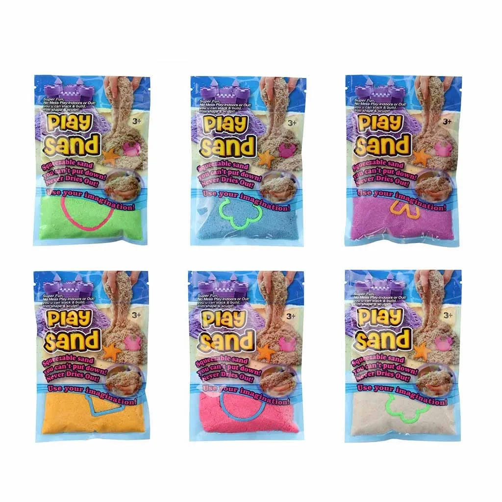 

6pcs 100g Dynamic Available in a Variety of Color Dynamic Sand Magic Sand Kids Toys for Kids Polymer Clay All for Slime Supplies