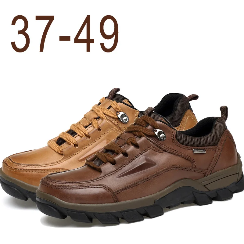 

Big yards foreign trade leisure mountaineering shoes men's leather leisure outdoor speed sell tong Wish leather hiking shoes