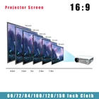 Портативный экран для проектора из ткани 607284100120150 дюймов 16:9 экран для проектора Складная светоотражающая ткань для Xiaomi Beamer