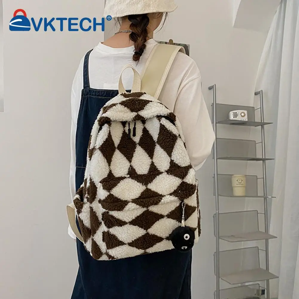 

Geometric Print Backpacks for Women 2021 Fashion Winter Casual Style Ladies Backpack Large Knapsacks School Bag