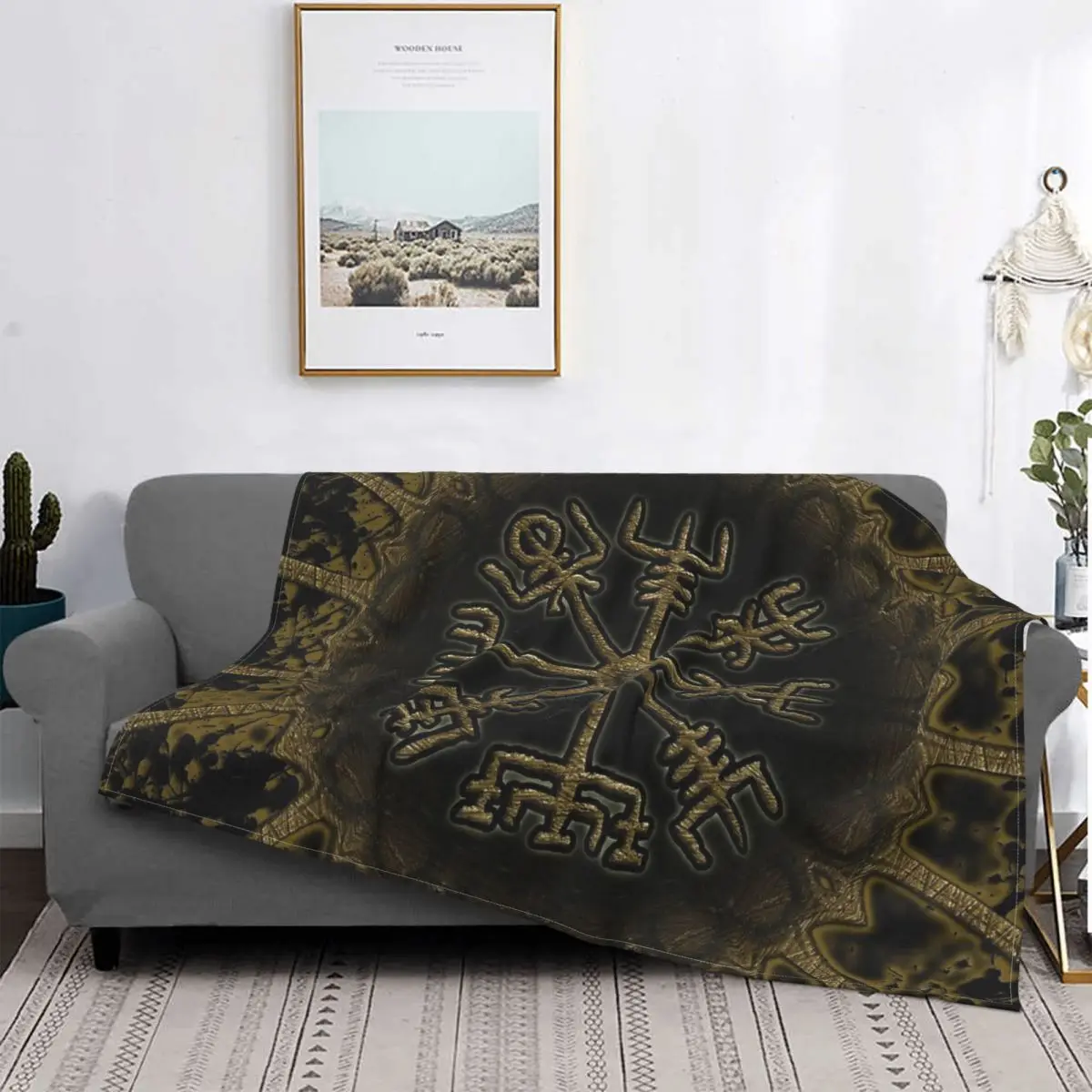 

Дизайнерское одеяло Vegvisir, детское одеяло, одеяло 90x20 0, одеяло, молитвенный коврик, меховое одеяло