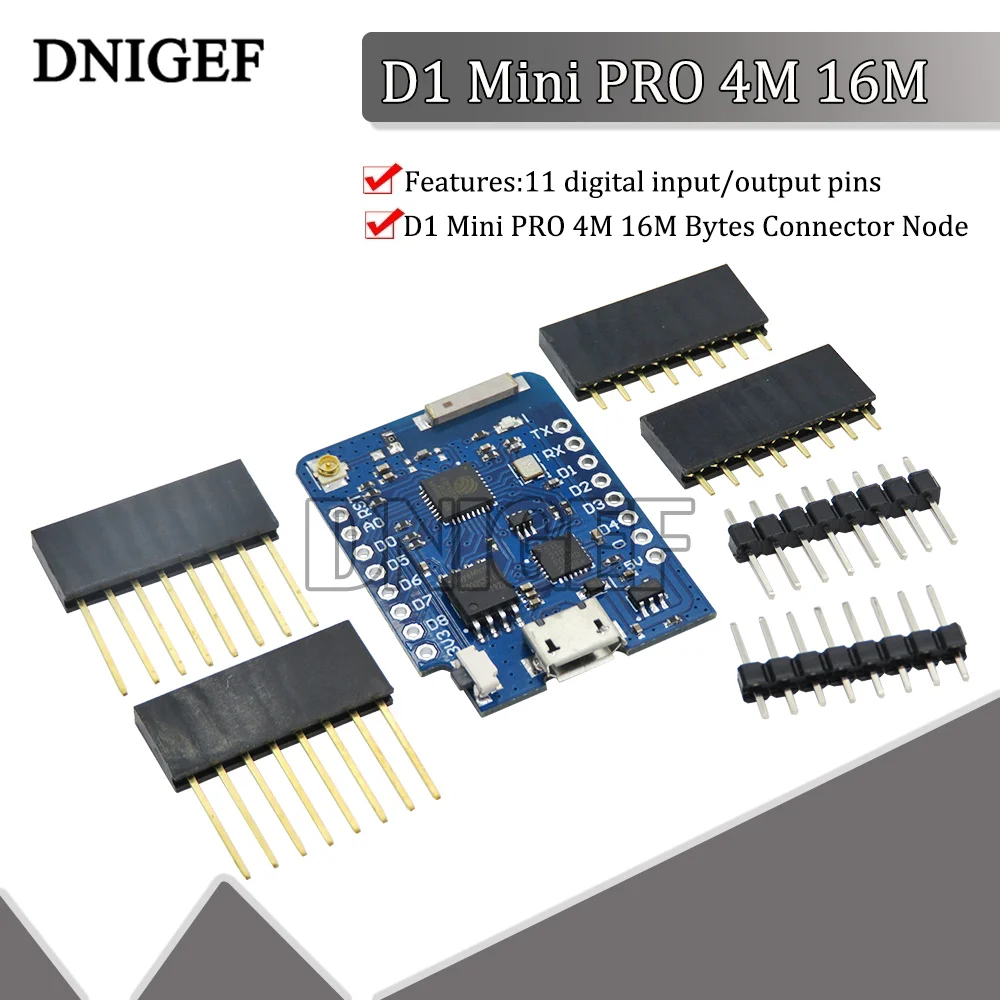 D1 Mini PRO 4M 16M Bytes фоторазъем Φ на основе ESP8266 подходит для Node MCU CP2104 WIFI макетная плата Micro