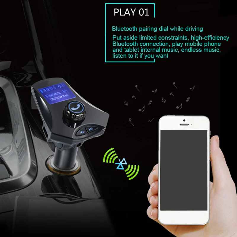 Автомобильный MP3 плеер беспроводной Bluetooth Fm передатчик модулятор Зарядное