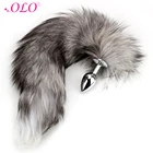 Оло лисий хвост Металл Анальная пробка Анус стимулятор, анальная пробка интимные игрушки для женщин мужчина геи анальный расширитель гладкое прикосновение анальный секс