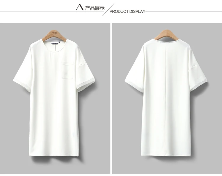 

Customize Minimalist summer simple contracted O-neck half sleeve loose Chiffon dress 120 COLORS Women Ladies Plus Size dresses