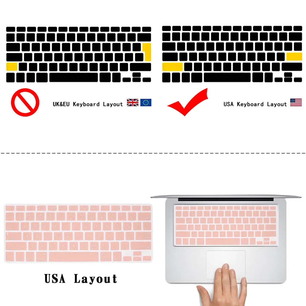 Крышка для клавиатуры ноутбука Apple Air 13 дюймов A1369 A1466/RETINA 15 A1425 A1502 A1398/PRO A1278 A1286/Macbook