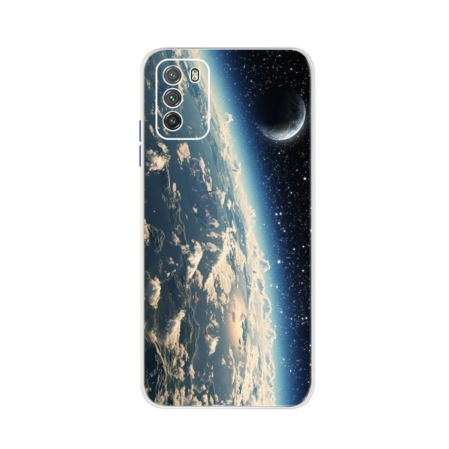 xiaomi leather case cosmos blue For Xiaomi Poco M3 Case Cute Painted Cover Case For Xiaomi Poco M3 Soft TPU Fundas 6.53'' Full Cover Coque PocoM3 Bumper Housing xiaomi leather case hard