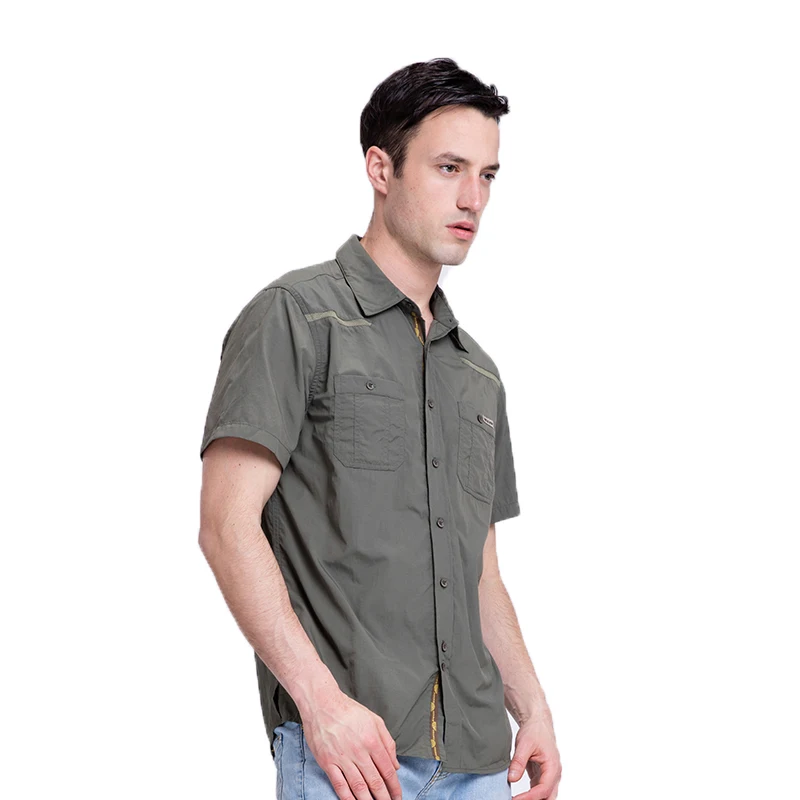 ROYALWAY Quick Dry Outdoor Men's Summer Shirts Breathable Removable Sports Fishing Trekking Hiking Male Thin Clothing RFQM2228E | Спорт и