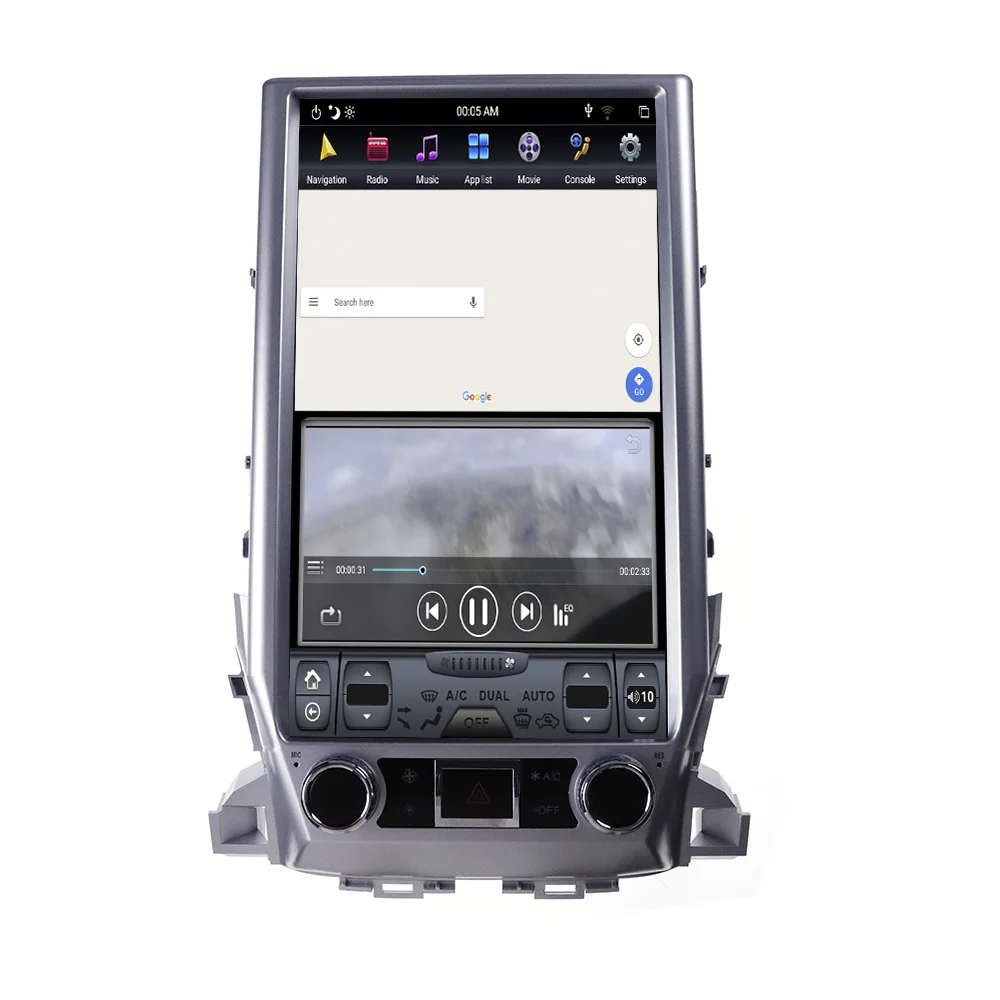 Автомагнитола в стиле Tesla для TOYOTA LAND CRUISER LC200 2016-2019 Android 9 0 GPS-навигация