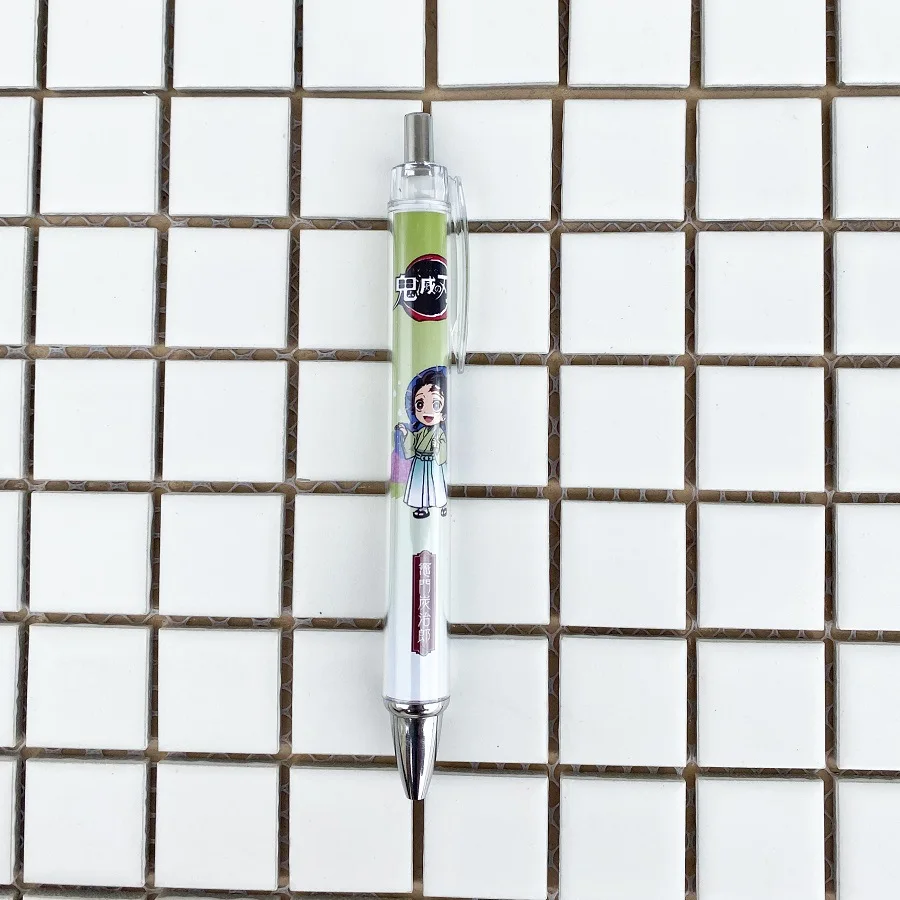 Anime Demon Slayer Kimetsu No Yaiba Ballpens Plastic Cosplay Pens Black Ink Pen For Office School Writing Supplies Stationery