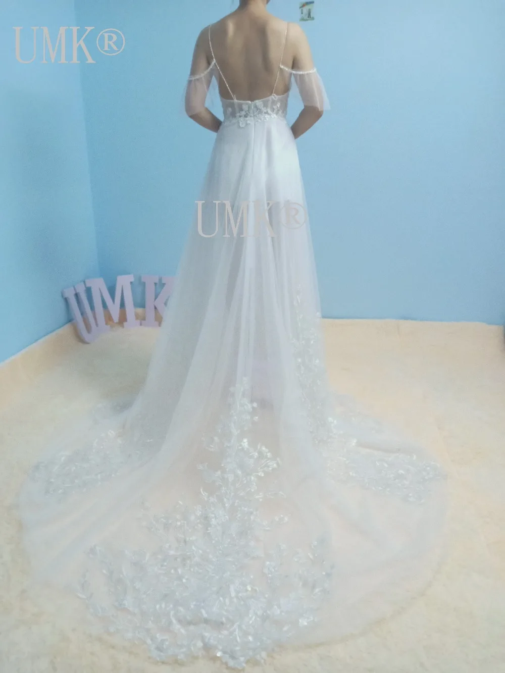 Сексуальное прозрачное кружевное пляжное свадебное платье летнее Бохо Vestido De Noiva сексуальное Тюлевое свадебное платье с открытой спиной и аппликацией