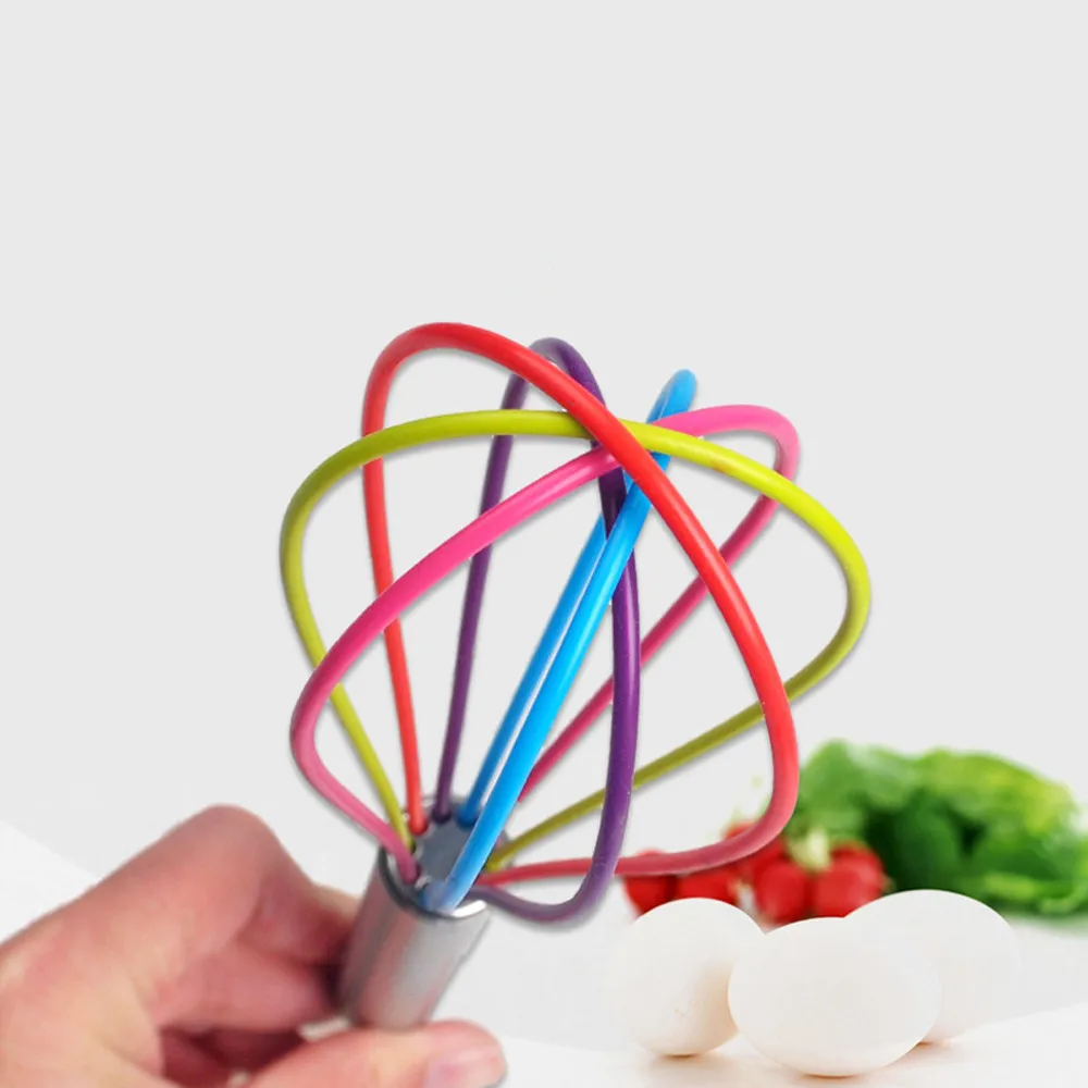 Multifunctional Rotary Manual Egg Beater Mixer Mini Plastic Kitchen Whisk Bake Tool Agitator Silicone Eco-Friendly 1pcs | Дом и сад