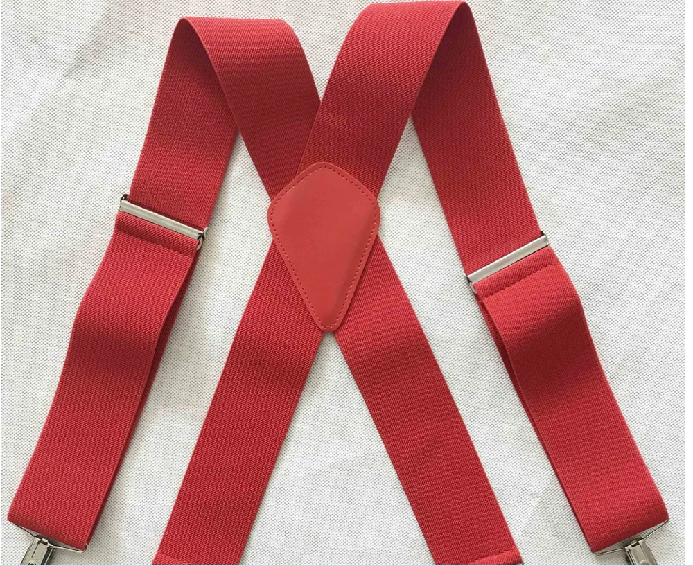 Простые тяжелые Эластичные подтяжки для мужчин и женщин ширина 50 мм черные 3