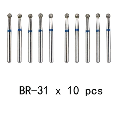 10 pcs BR-31 Стоматологические алмазные боры Стоматологическая лаборатория высокоскоростная ручка наконечника диаметр 1,6 мм стоматологические инструменты BR31 BR45 BR46 TR13 TR14 TF11 - Цвет: 10 pcs BR-31