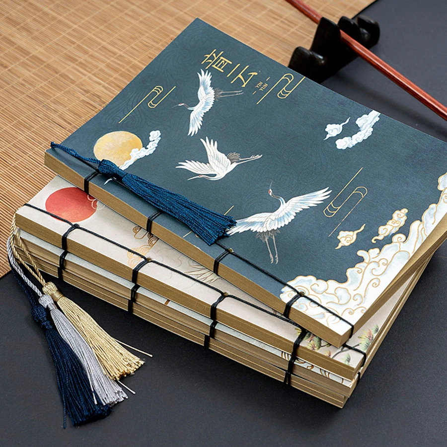 1 шт. китайский винтажный крановый Летающий ноутбук древний стиль дневник