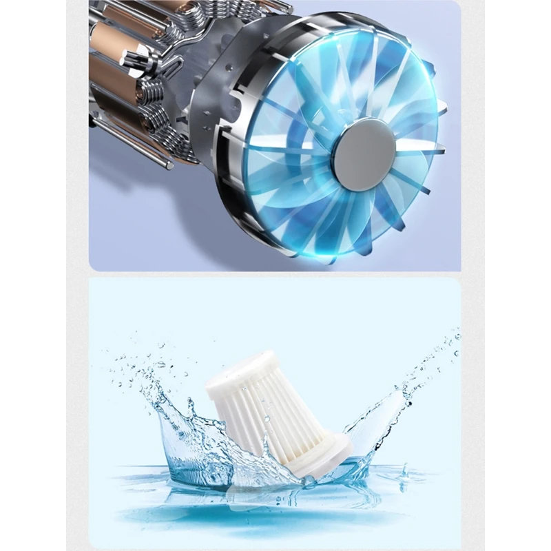 Беспроводной ручной мини-пылесос с клавиатурой светодиодный светодиодной