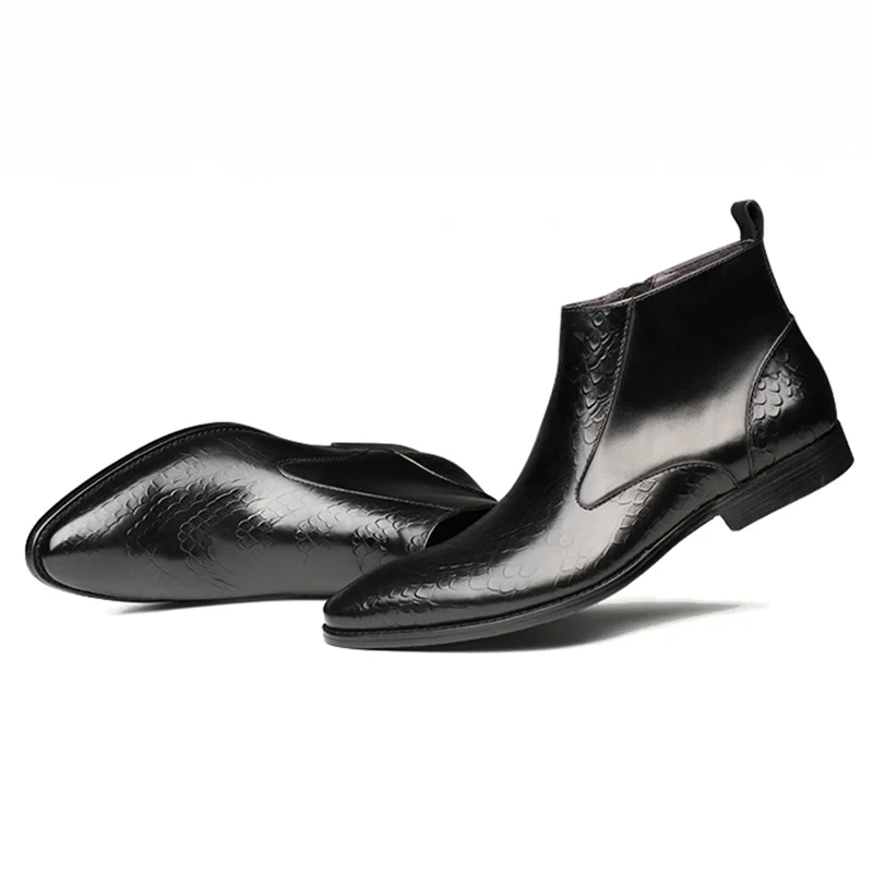 Итальянские дизайнерские мужские Ботильоны ручной работы из натуральной кожи