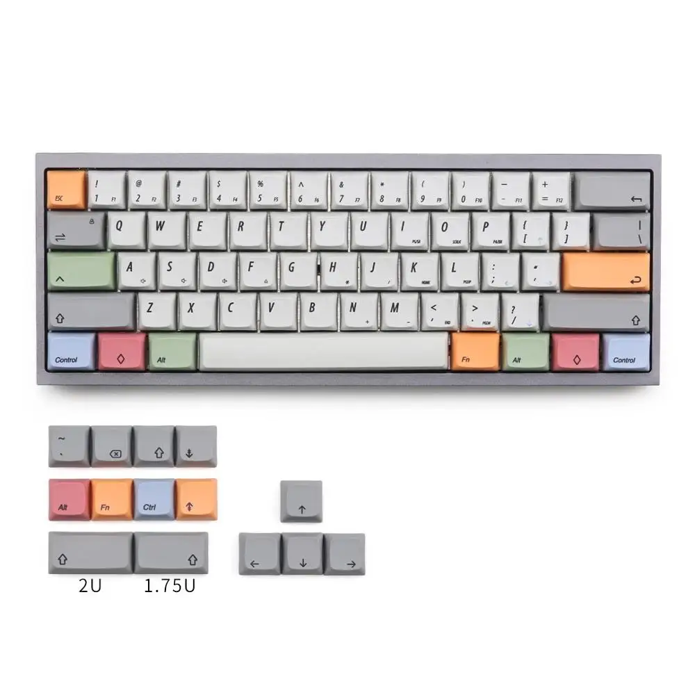 XDA Мел брелки PBT Due subbed 75 ключ для mx механическая клавиатура подходит TADA68 GK64 Porker GH60