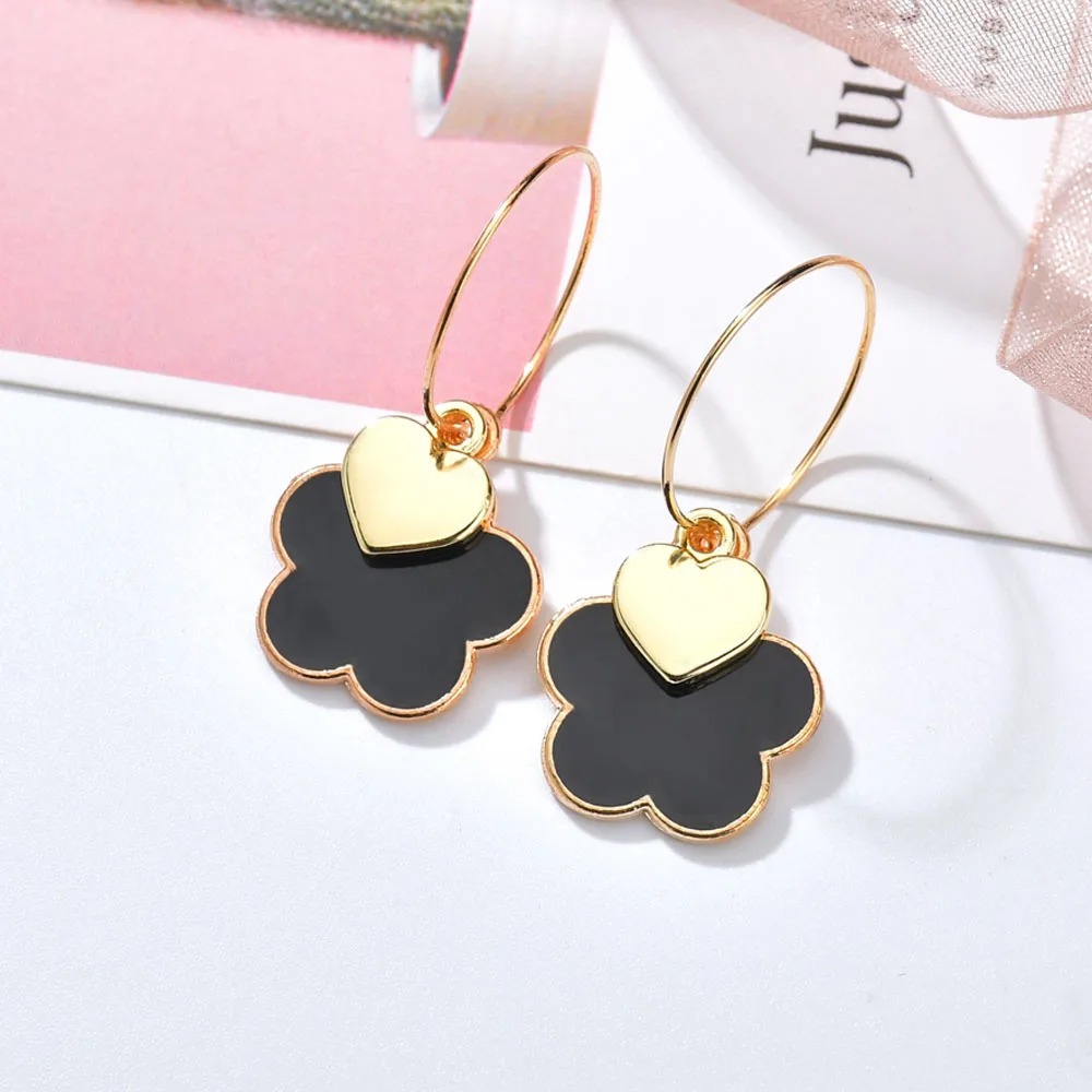 Женские золотые серебряные круглые серьги гламурные капли масляное сердце с