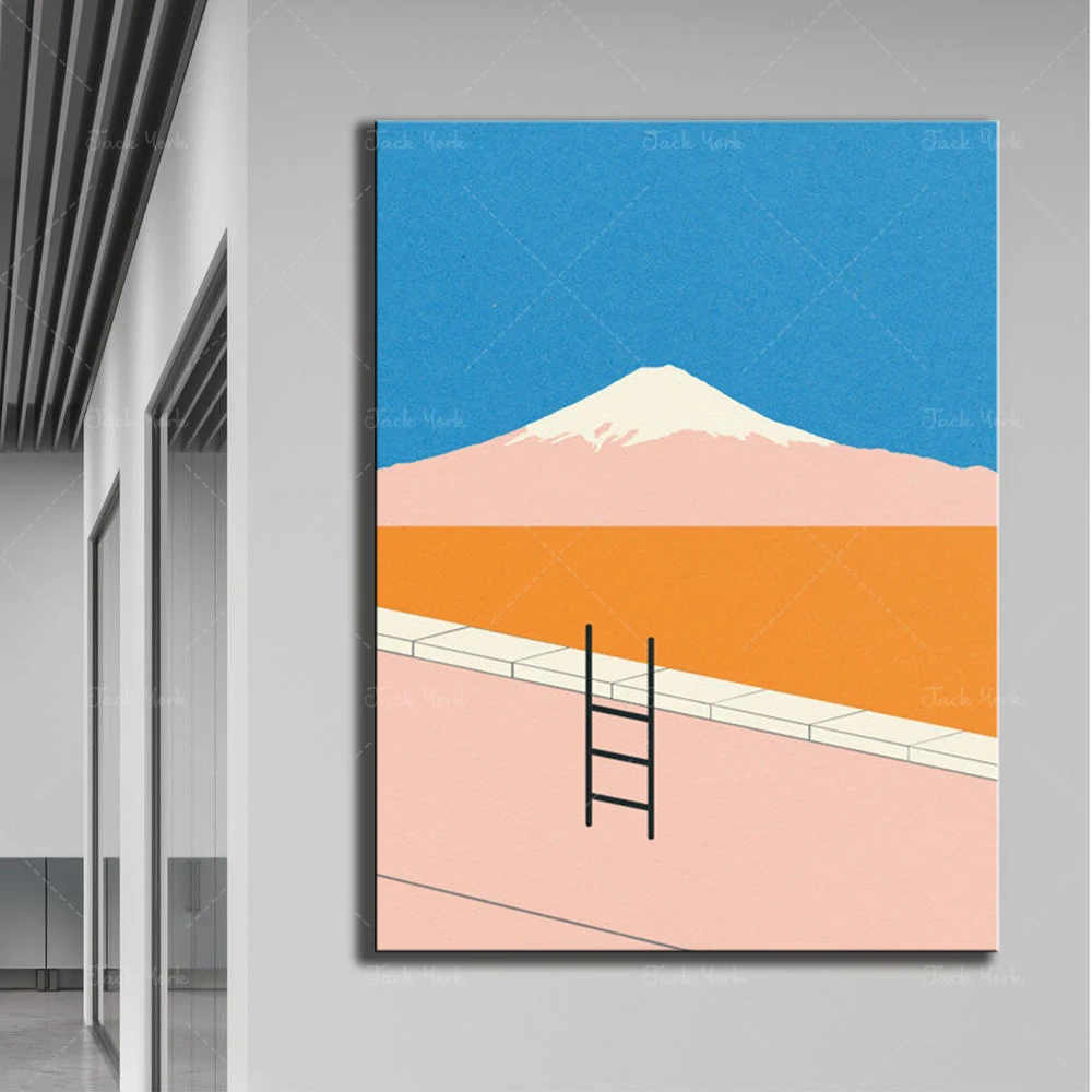 

Poster Art Print Illustration - Fuji Pool