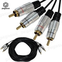 15 meters high quality pure copper wire 2rca male to male audio ofc cable for ipod mp3