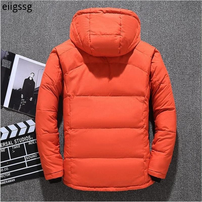 Down Parka Jacket Men -30 Degree Winter Thick Warm White Duck Down Jackets Hooded Windbreaker Parkas Hombre Coat Oversized M-4XL
