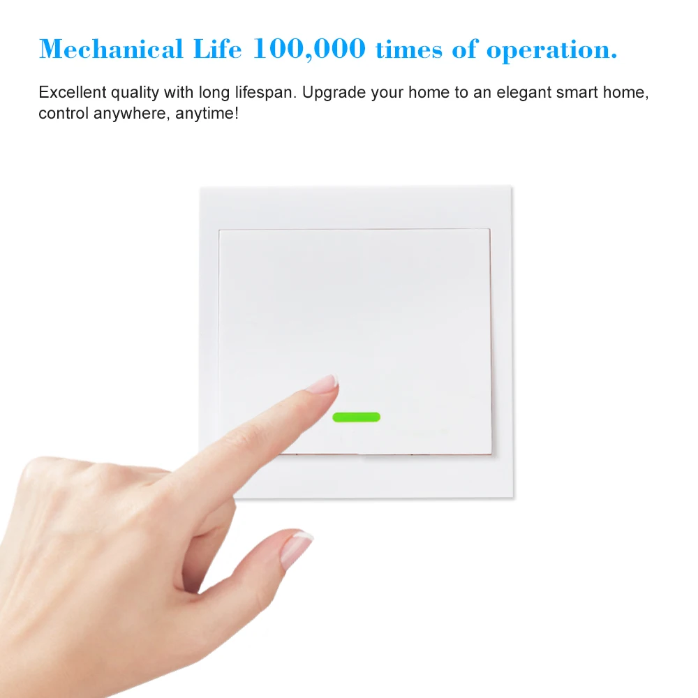 Настенный переключатель eWeLink с кнопсветильник включения и выключения 433 МГц 3