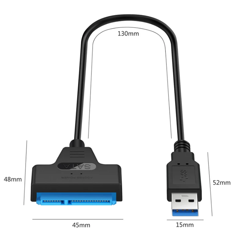 

S SKYEE Sata USB 3.0 Cable SATA to USB Adapter Up to 6 Gbps Support 2.5 Inches External SSD HDD Hard Drive 22 Pin Sata III Cable