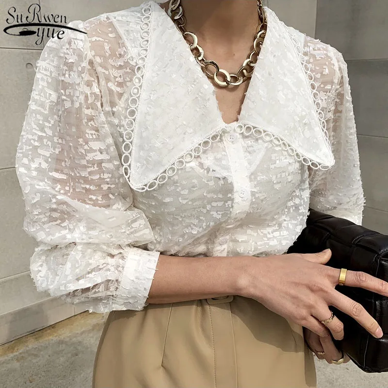 Новинка 2019 летняя модная шифоновая женская повседневные кофточки воротник Питер