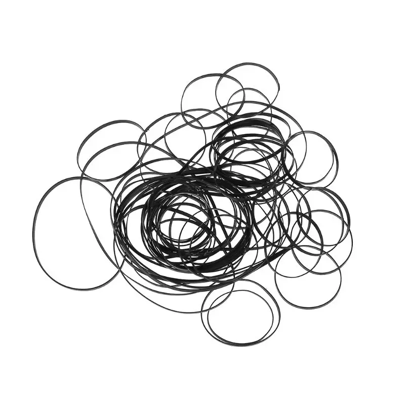 50PCS Universal Mix Cassette Tape Machine Flat Rubber Belt New Assorted Common for Recorders Walkman CD DVD | Электроника