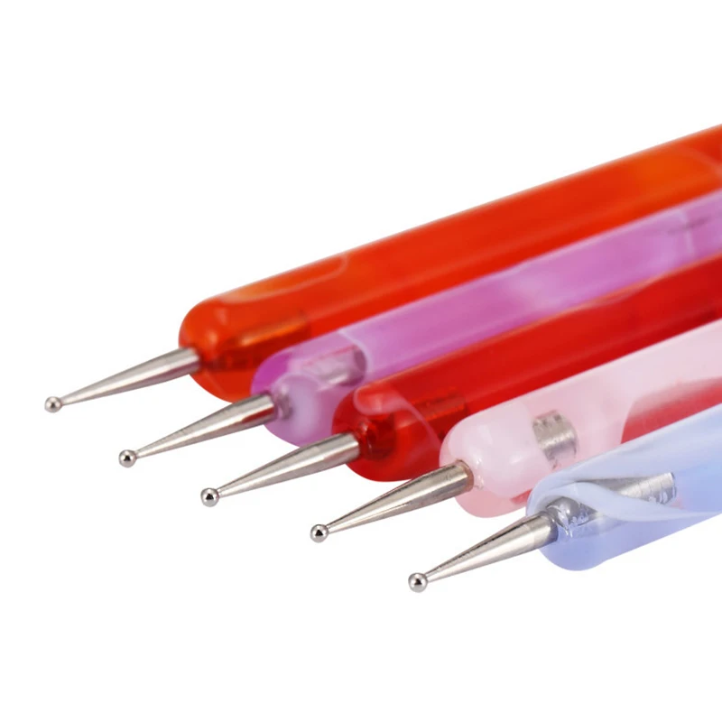 NOQ 5 шт./компл. двухстороннее украшение для ногтей отметка искусства маникюра