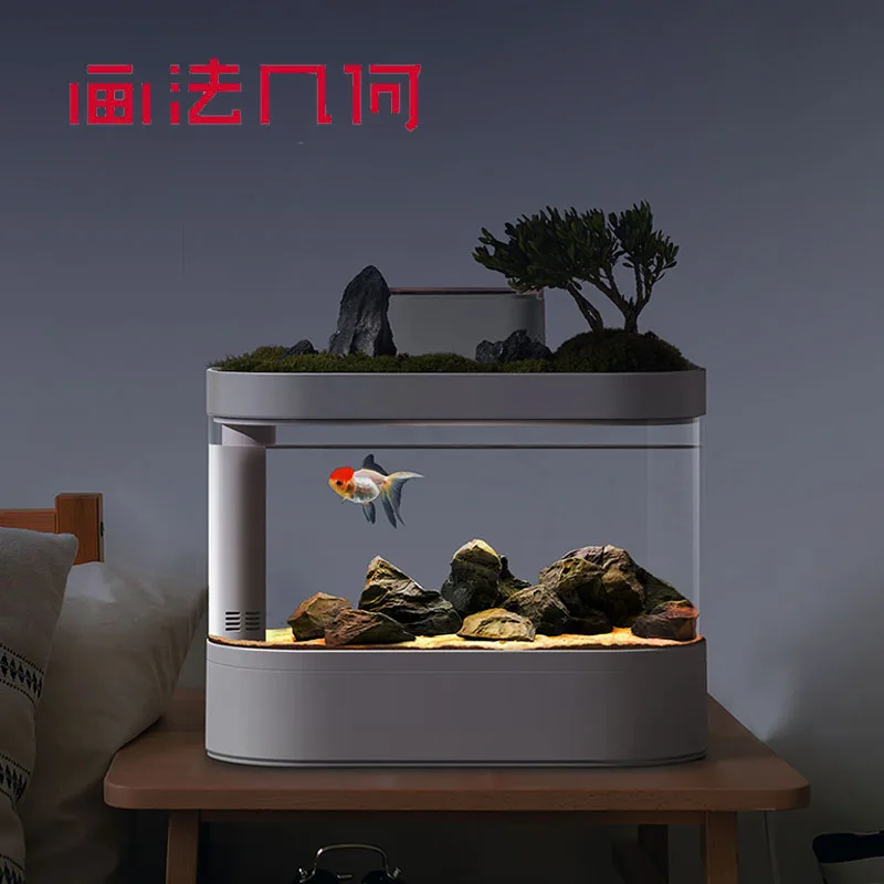 

Geometry Smart Amphibious Ecological Fish Tank Professional Bottom Filter System Automatic Timing Feeding Work With Mijia APP