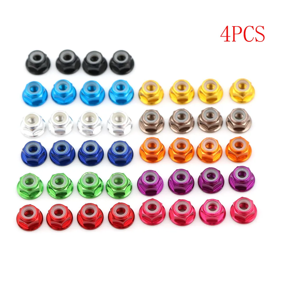 

4Pcs/lot Aluminium Profile Connectors Tools M4 RC HSP 102049 (02190) Aluminum Nylon Nut M4 For 1:10 Upgrade Parts