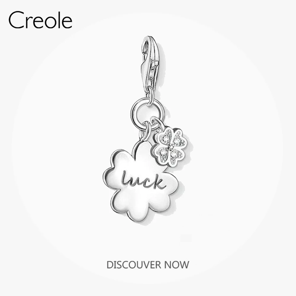 

Cloverleaf Charms Pendant 925 Sterling Silver Fit Bracelet & Necklace 2022 New Fine Women Jewelry Accessories Trendy Lucky Gift