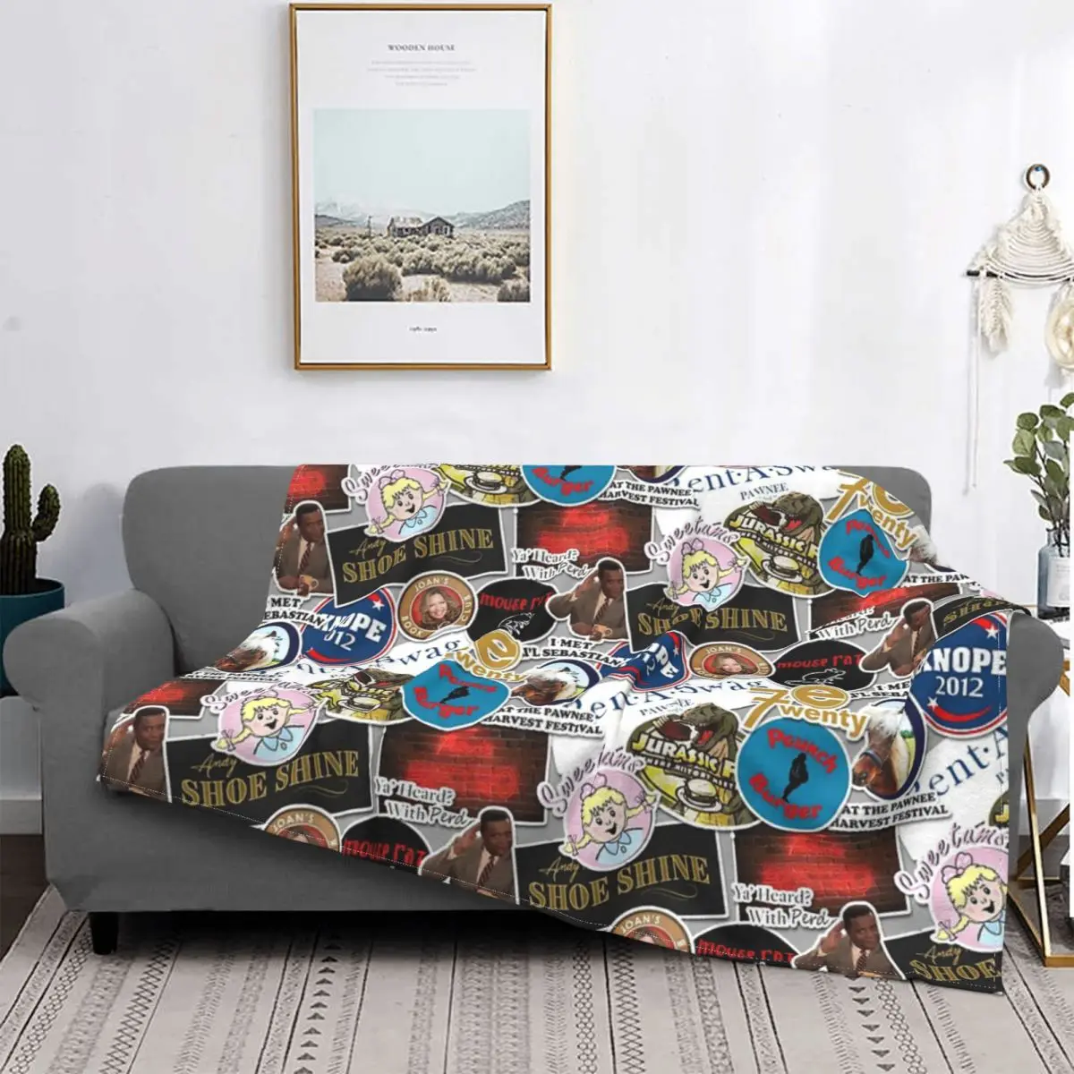 

Parks And Rec All-Over Print Blanket Bedspread Bed Plaid Throw Bedspreads Double Blanket Children'S Cover