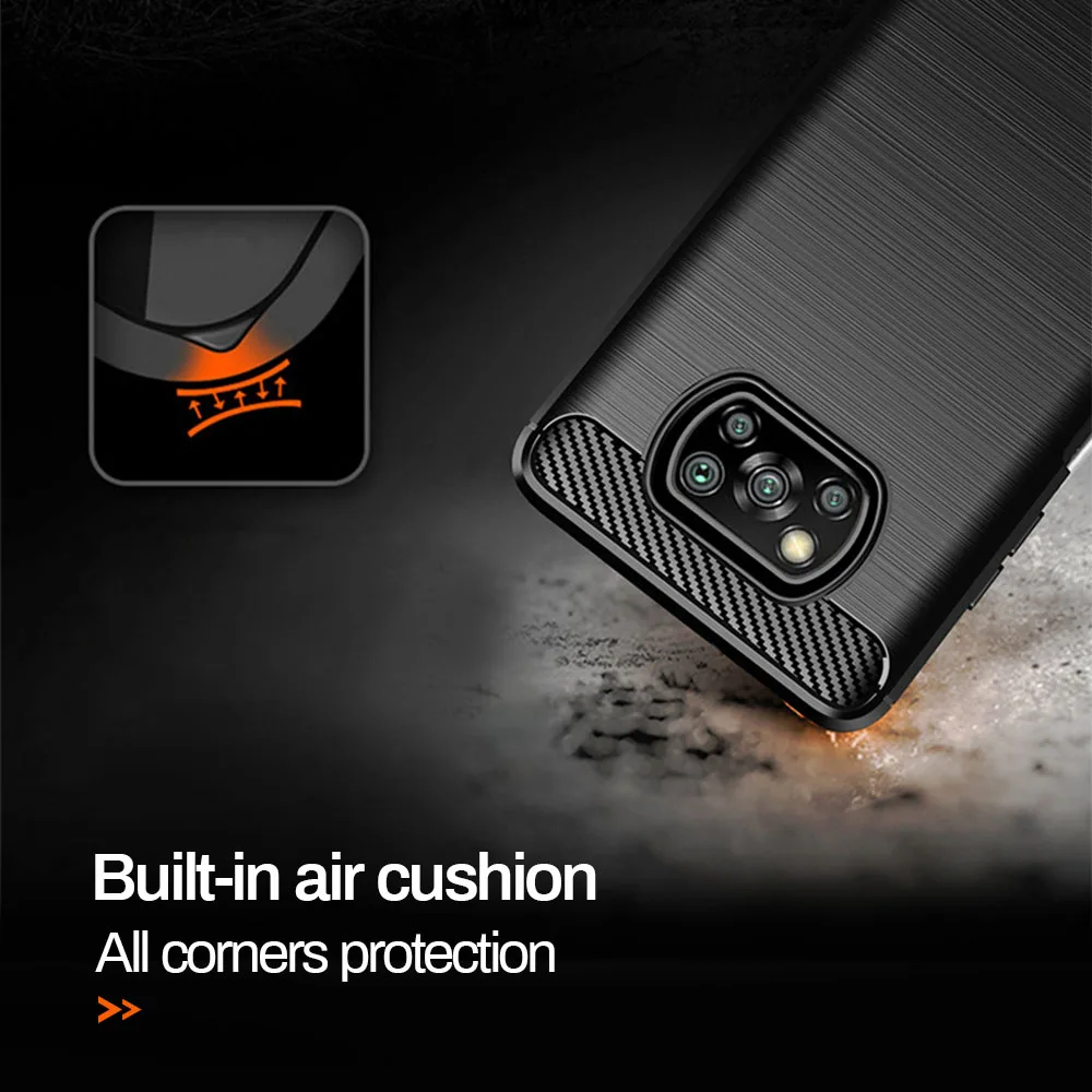 soft tpu phone case for xiaomi poco x3 pro case ultra slim cover for xiaomi poco x3 nfc anti knock fingerprint proof shell thin free global shipping
