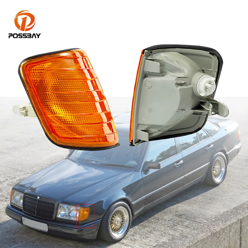

Лампа указателя поворота желтая в сборе для Mercedes-Benz W124 E320 E420 1985 1986 1987 1988-1995, 2 шт.