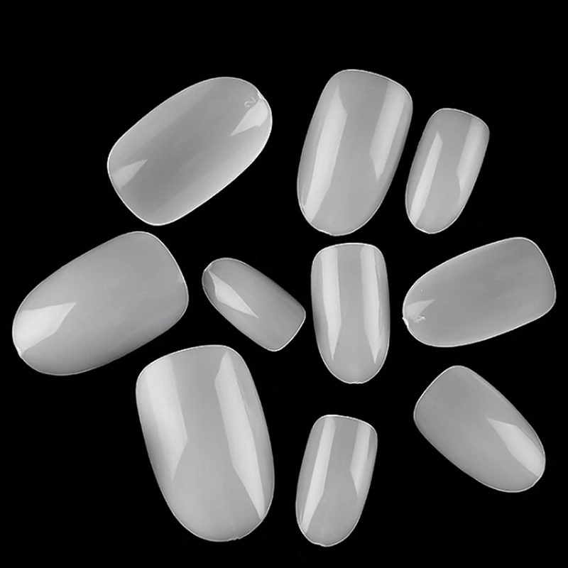 

500pcs Short Ellipse Full Cover Fake False Nail Tips Acrylic Gel Manicure Set