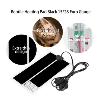 Hot Newest Portable Heating Pad 7W EU 220V Adjustable Temperature Reptile Heating Heater Mat Size Super Thin Pet For Dog Cat 1