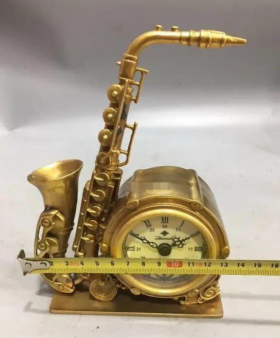 Механические часы для саксофона ручной работы 7 дюймов бронза медь золото | Дом и