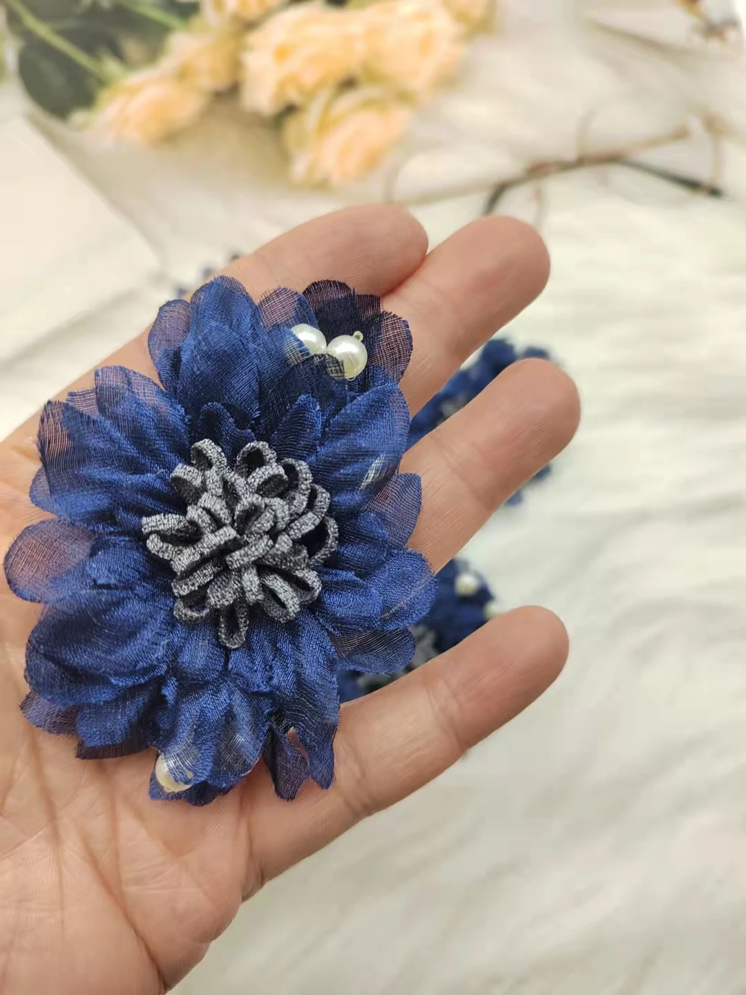 5 шт. искусственные цветы с синим жемчугом | Дом и сад