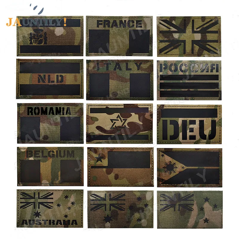 Европейские страны инфракрасный отражатель патч Испания Франция Германия Флаг