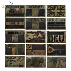 Европейские страны инфракрасный отражатель патч Испания Франция Германия Флаг лазерная резка тактический жилет крюк для рюкзака и петля патч