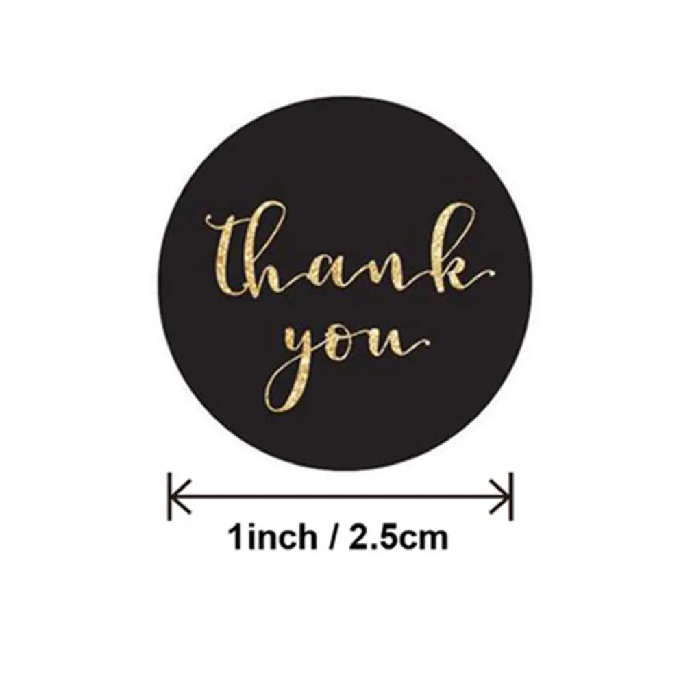 

500pcs/roll Roll Thank You Flower Stickers Holiday Wedding Decoration Stickers Round Self-Adhesive Seal Labels 4 Inch