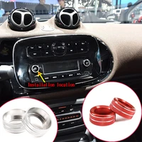 for mercedes benz smart 16 21 alloy car audio volume control button knob %e2%80%8bcircle decoration trim ring cover no screen version