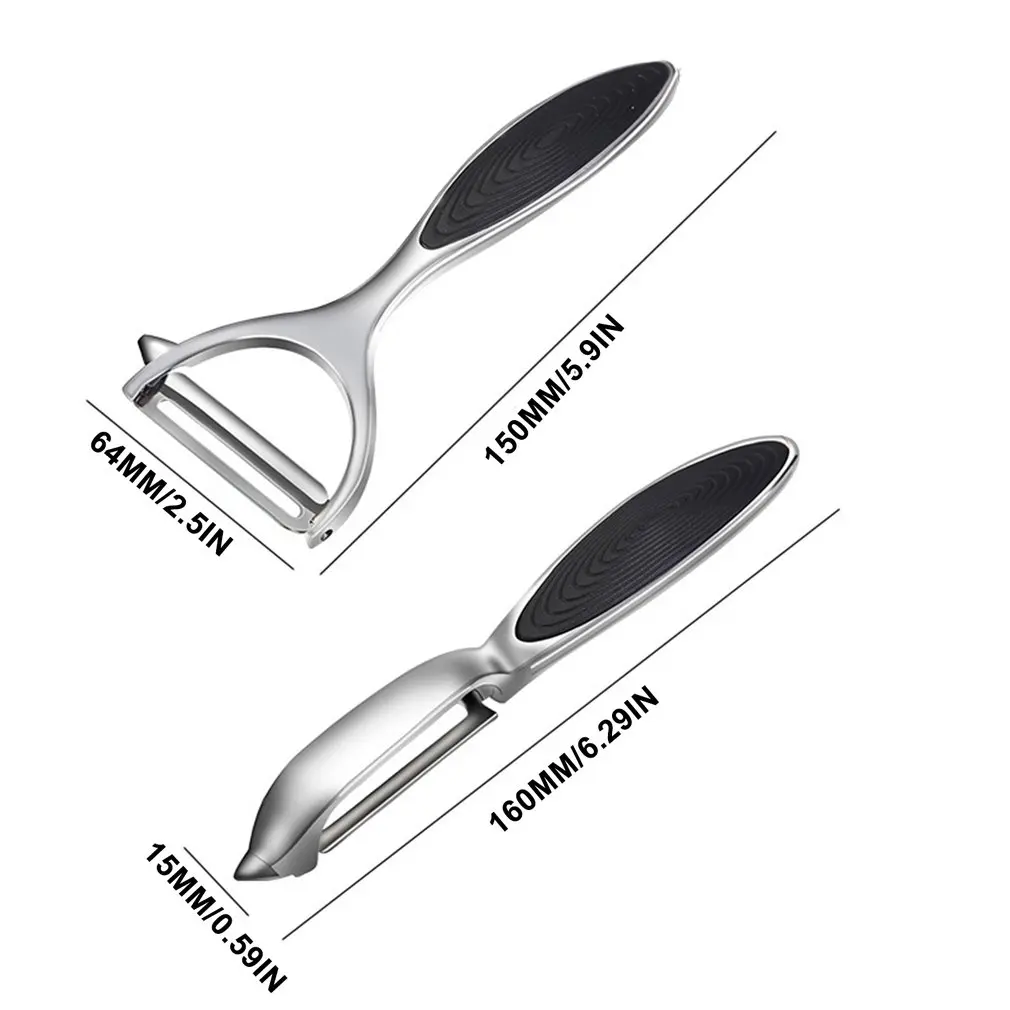 

2 Pcs Lightweight Ergonomic Design Stainless Steel Peeler Fruit Melon Planer ABS Handle Peeler Kitchen Gadget