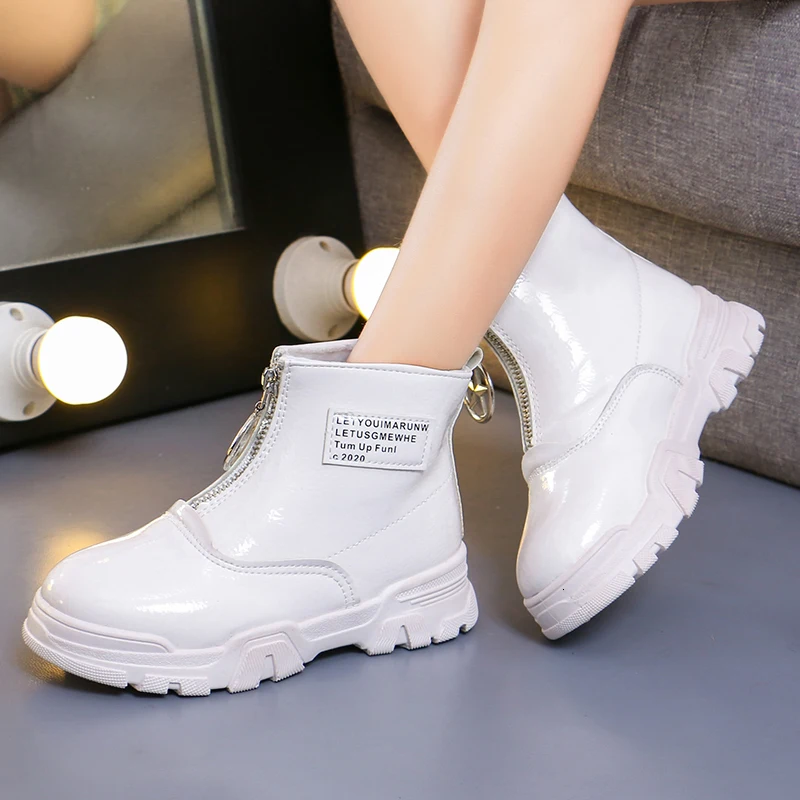 Зимние детские ботинки теплые Martin для маленьких девочек Повседневная